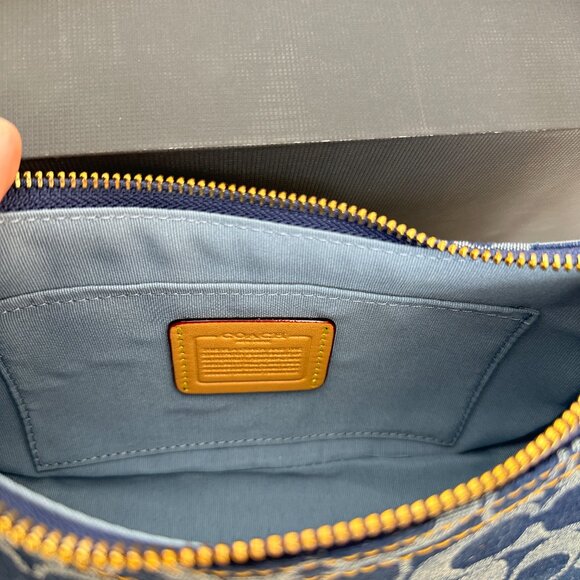 COACH Blue Cowboy Shoulder Bag Crossbody Bag - Picture 3 of 13